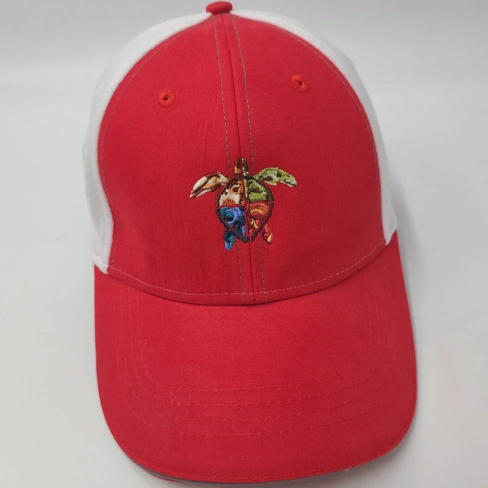 Atlantic Beach Country Club Hat Adjustable Ahead Red White Ben Kohles Turtle Men
